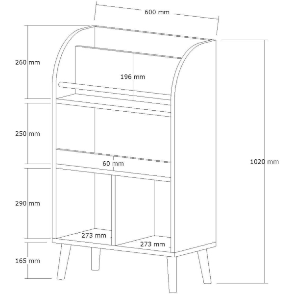 Bibliothèque de rangement pour enfants Minola - ASI-2135