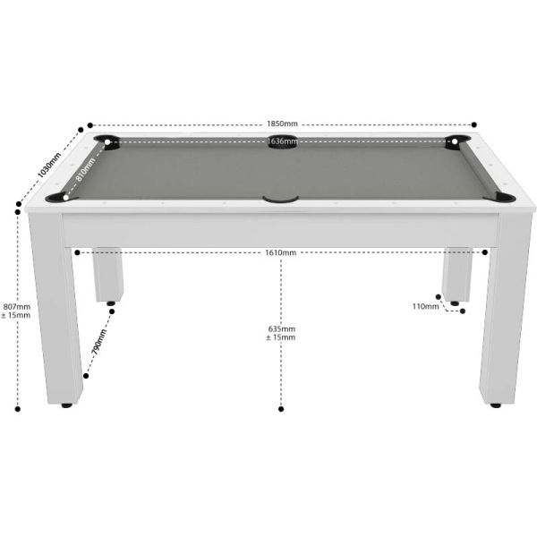 Billard convertable table 6 personnes Texas - JGF-0383