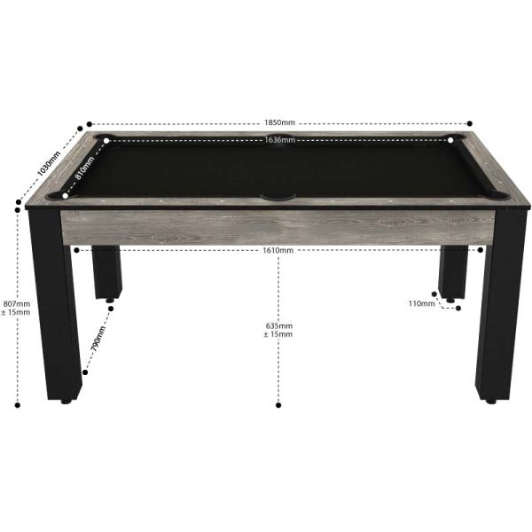 Billard convertable table 6 personnes Texas - JGF-0380