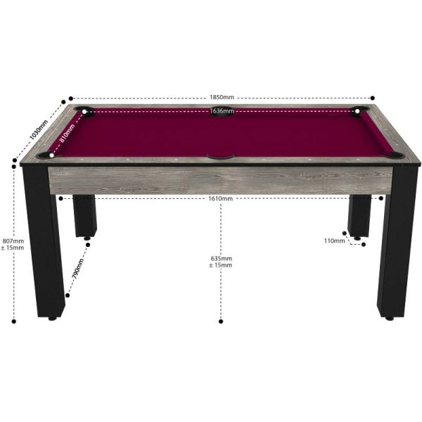 Billard convertible table 6 personnes Texas - JGF-0381