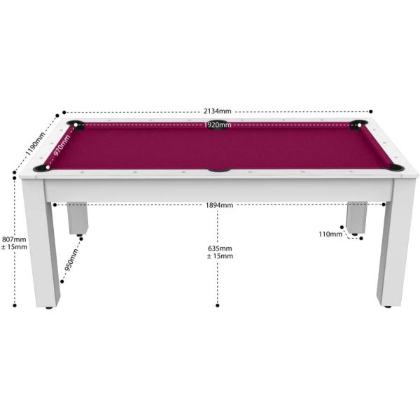 Billard convertible table 8 personnes Arizona - JGF-0194