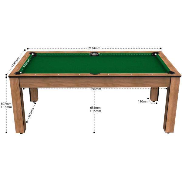 Billard convertible table 8 personnes Arizona - JGF-0203