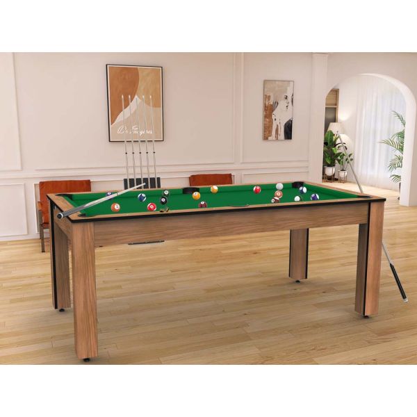 Billard convertible table 8 personnes Arizona + plateau dinatoire + pack d'accessoires - 