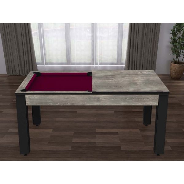 Billard convertible table 6 personnes Texas + plateaux dinatoires + pack accessoires Confort - 759