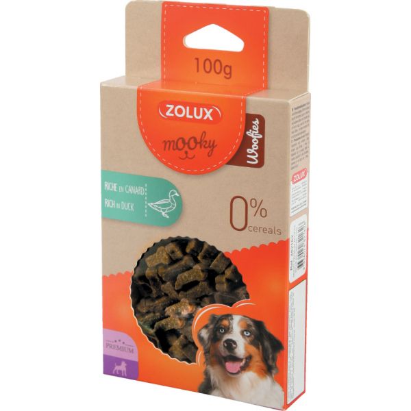 Biscuits pour chiens riches en canard Woofies 100gr