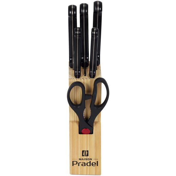 Bloc 5 couteaux et ciseaux de cuisine Pradel - COOK CONCEPT