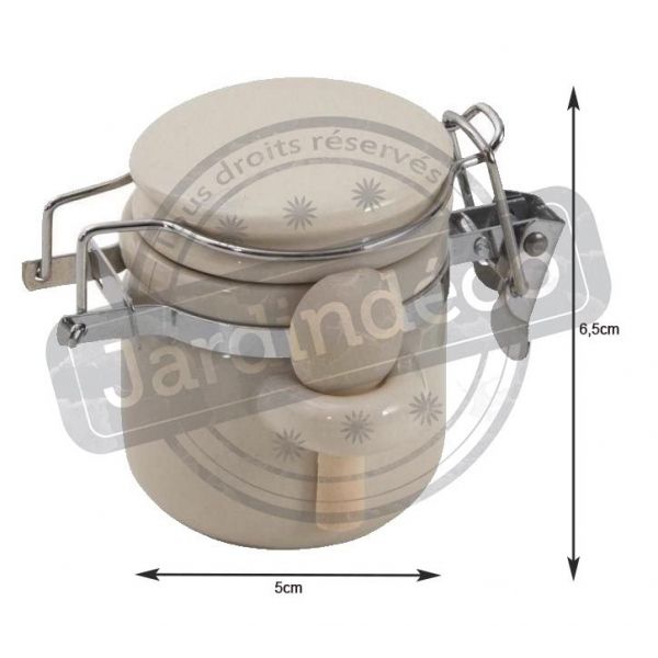 Bocal céramique avec cuillère en bois - AUB-1245