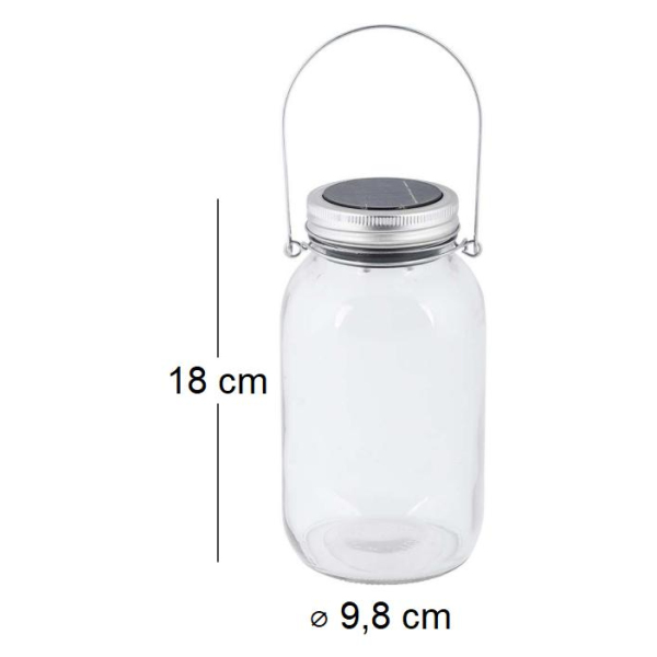 Bocal solaire LED en verre - ESS-1084