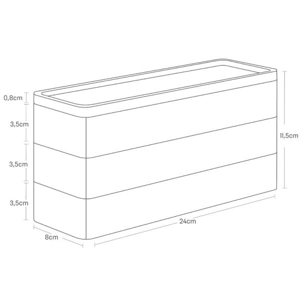 Boite à bijoux 3 niveaux en plastique Slim - YAM-0189