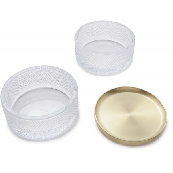 Boîte à bijoux verre couvercle laiton Tesora - 43,90