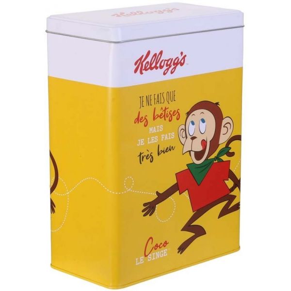 Boîte à céréales en métal Kelloggs vintage - KELLOGGS