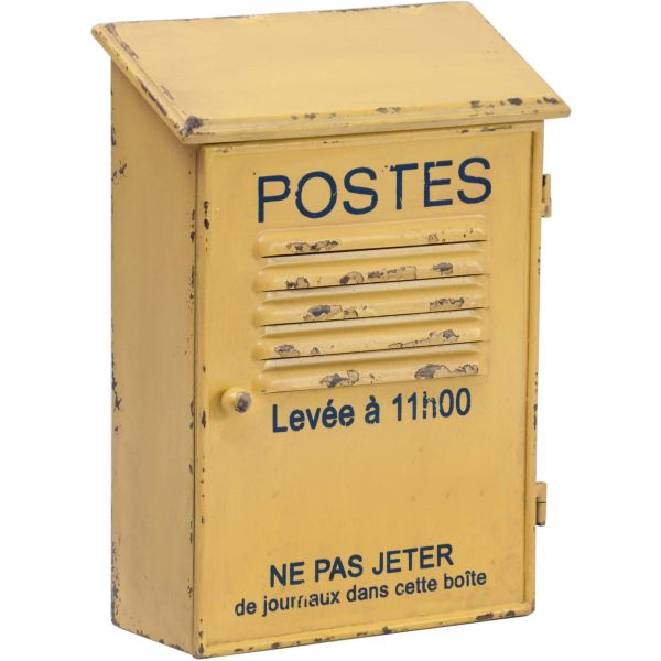 Boite à clefs Postes jaune antique