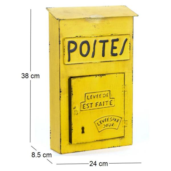 Boîte  à clés en métal effet usé Postes - 5