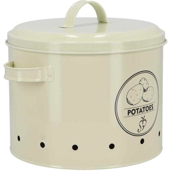 Boite de conservation en métal crème Garden - ESS-1953