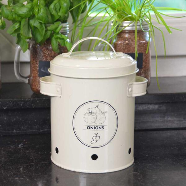Boite de conservation en métal crème Garden - 