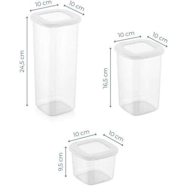 Boîte de conservation en plastique blanc Box - ASI-0273