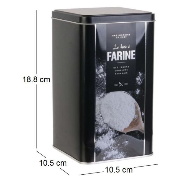 Boite à farine en métal embossé - 2,15