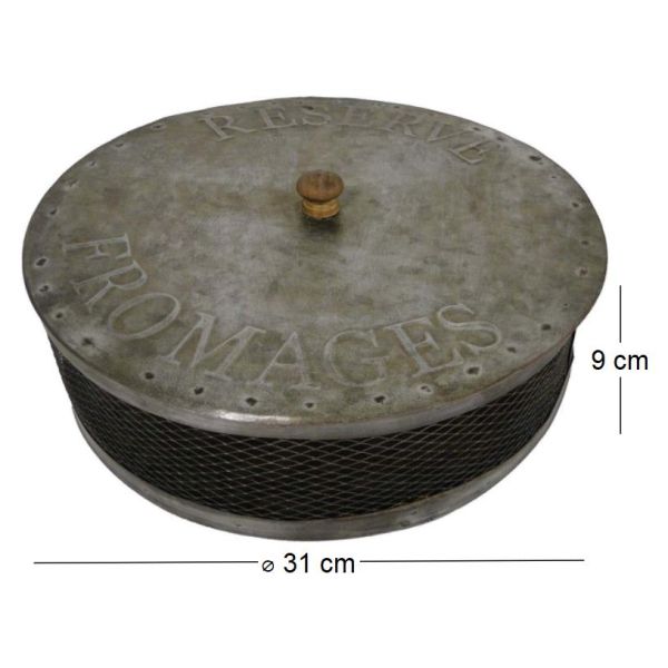 Boîte à fromages en tôle zinguée - ANTIC LINE CRéATIONS