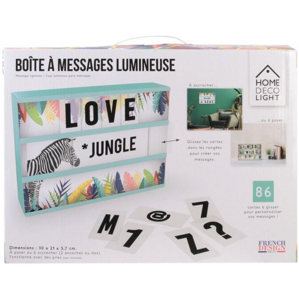 Boite lumineuse à message Exotique - 11,90