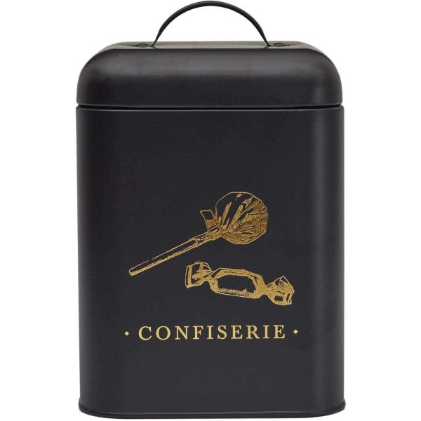 Boite en métal noir et doré - CMP-5108
