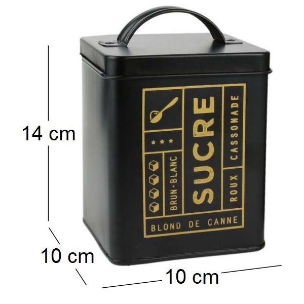 Boite en métal noir mat Nora - CMP-1881