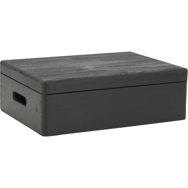 Boite de rangement avec couvercle en pinJet black