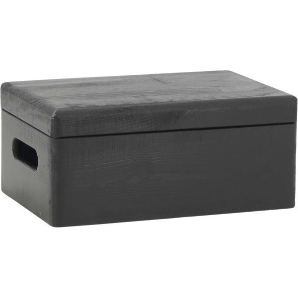 Boite de rangement avec couvercle en pinJet black