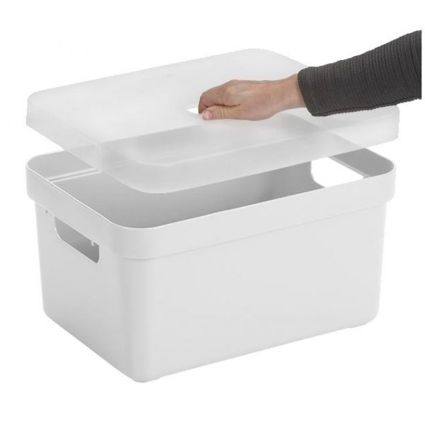 2 boîtes de rangement avec couvercle en plastique Funcenter 0,35L  transparentes