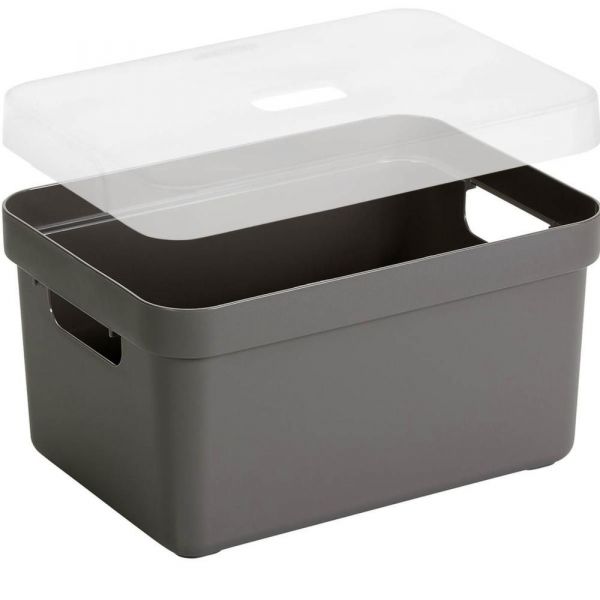 Boite de rangement avec couvercle transparent  Sigma Home Box 13 L