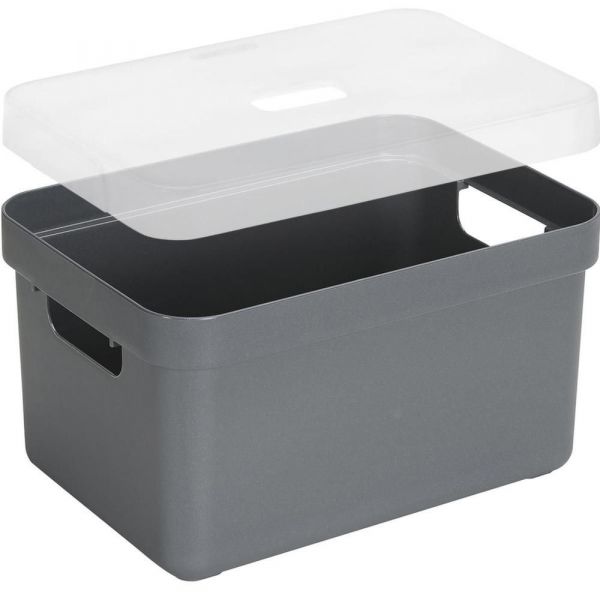 Boite de rangement avec couvercle transparent  Sigma Home Box 13 L