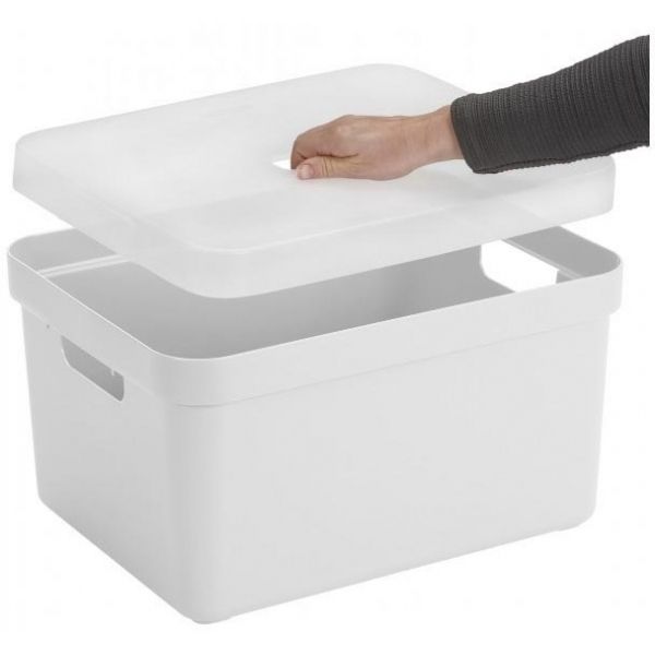 Boite de rangement avec couvercle transparent Sigma home Box 32 L - SUA-0162