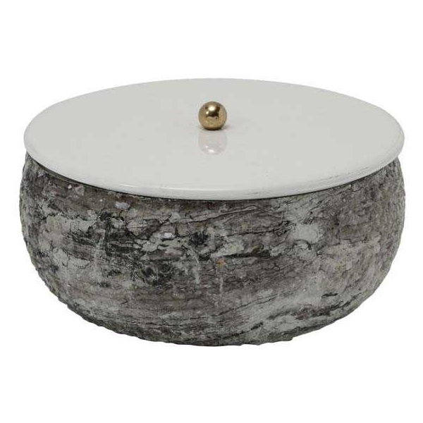 Boîte de rangement en métal Mosaic Marble