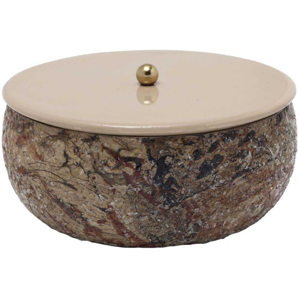 Boîte de rangement en métal Mosaic Marble