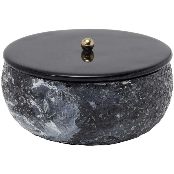 Boîte de rangement en métal Mosaic Marble