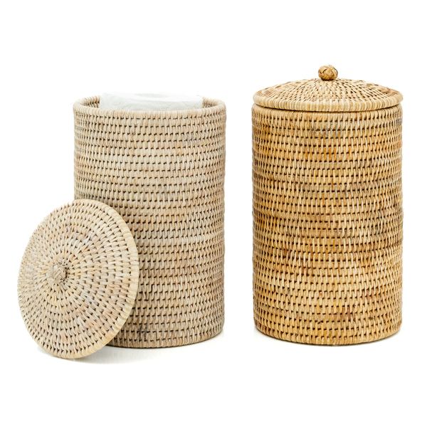 Boite de rangement pour papier toilette en rotin - 6