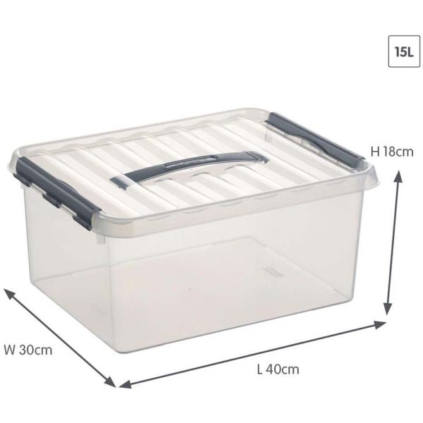 Boîte de rangement en plastique Q-line - SUA-0276