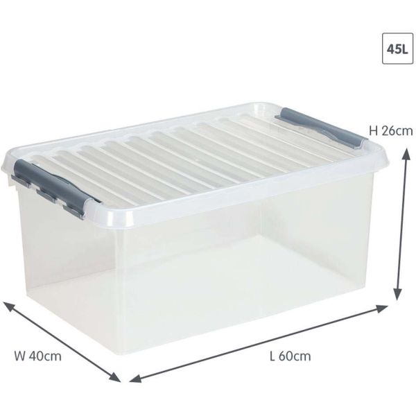 Boîte de rangement en plastique Q-line - SUA-0281