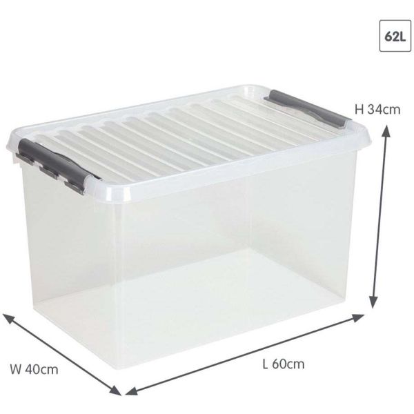 Boîte de rangement en plastique Q-line - SUA-0282