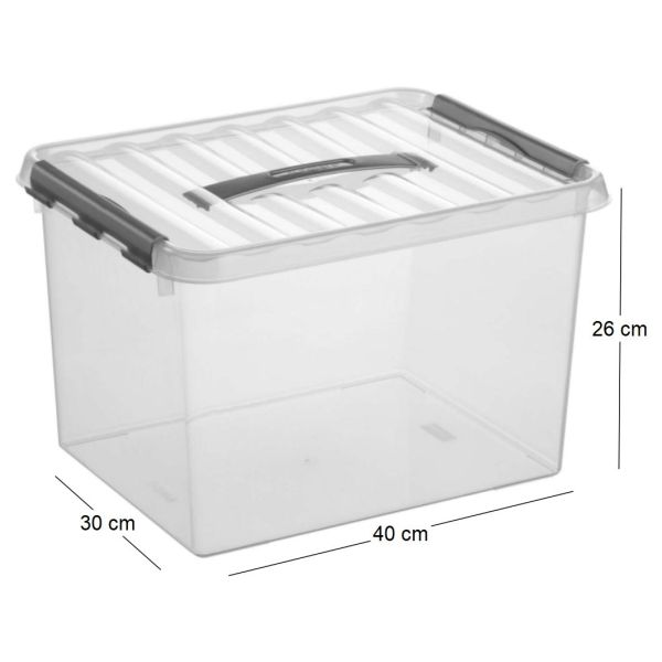 Boîte de rangement en plastique Q-line - 11,90