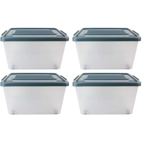 Boite de rangement en plastique 60 litres (Lot de 4)