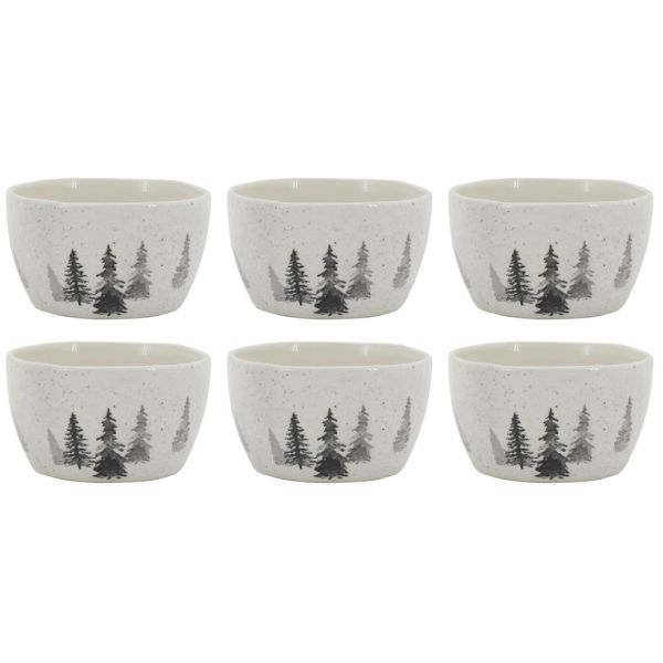 Bols en céramique artisanal Sapin (Lot de 6)