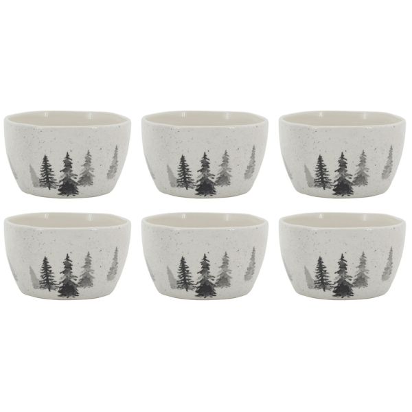 Bols en céramique artisanal Sapin (Lot de 6)