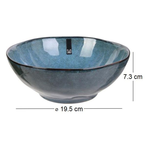 Bol en grès bleu 80 cl Au grès du temps - 6
