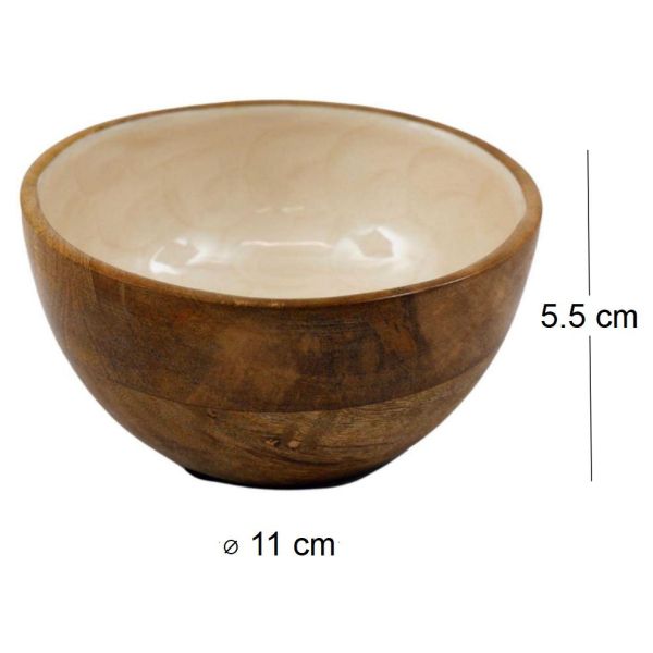 Bol en manguier et émail Nacre - SIL