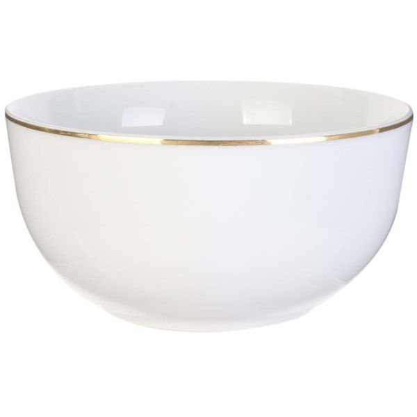 Bol en porcelaine liseré doré 50 cl - CMP-3352