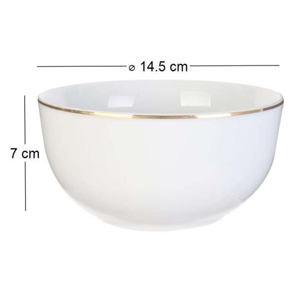 Bol en porcelaine liseré doré 50 cl - 9