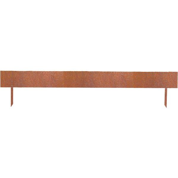Bordure de jardin basse en acier corten