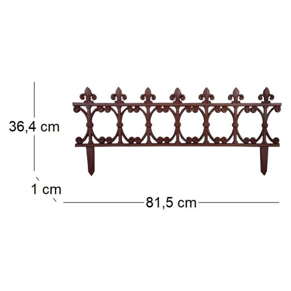 Bordure de jardin en fonte Fleur de lys - ESS-1022