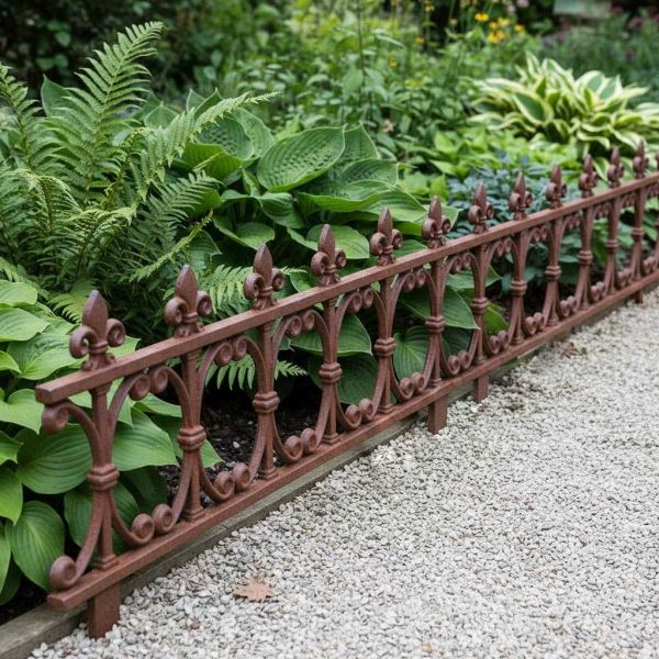 Bordure de jardin en fonte Fleur de lys - ESSCHERT DESIGN