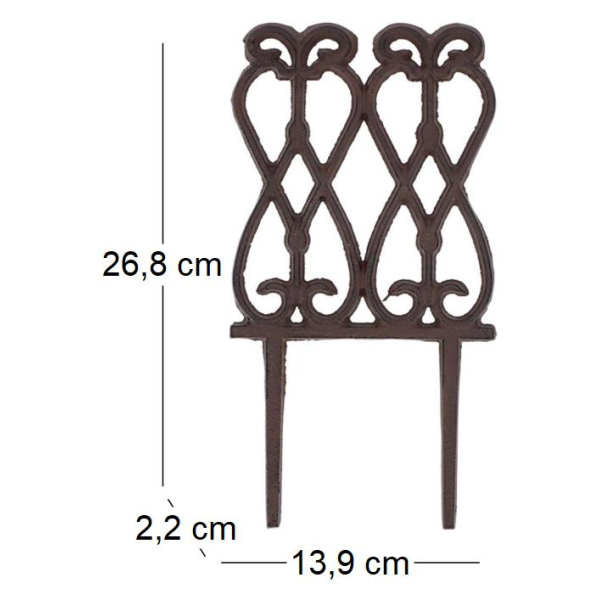 Bordure de jardin en fonte Lys français - ESS-1583